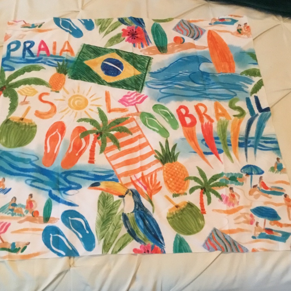 Tropical Brazil Beach Print Scarf - Multicolor